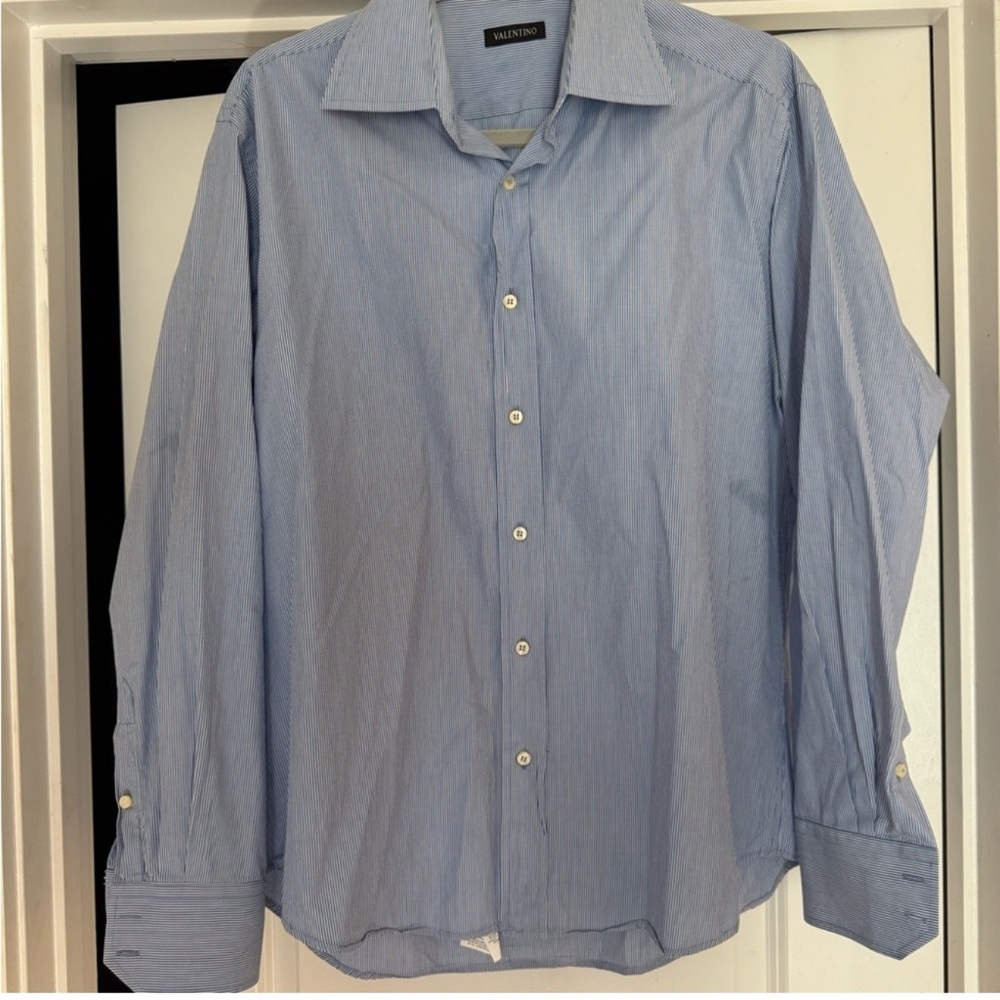 Valentino Men's Light Blue Dress Shirt